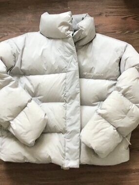 new balance puffer coat short cropped womens XS